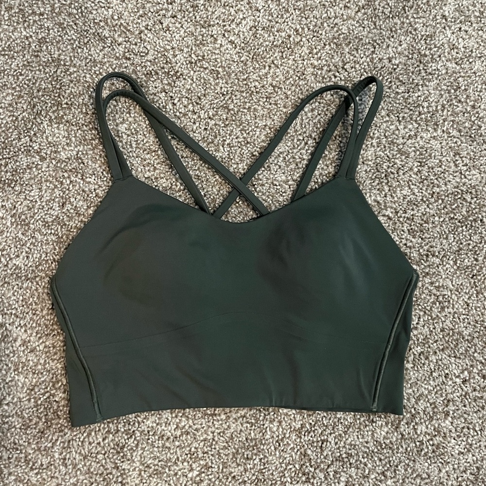 lululemon smoked spruce like a cloud bra, size 6